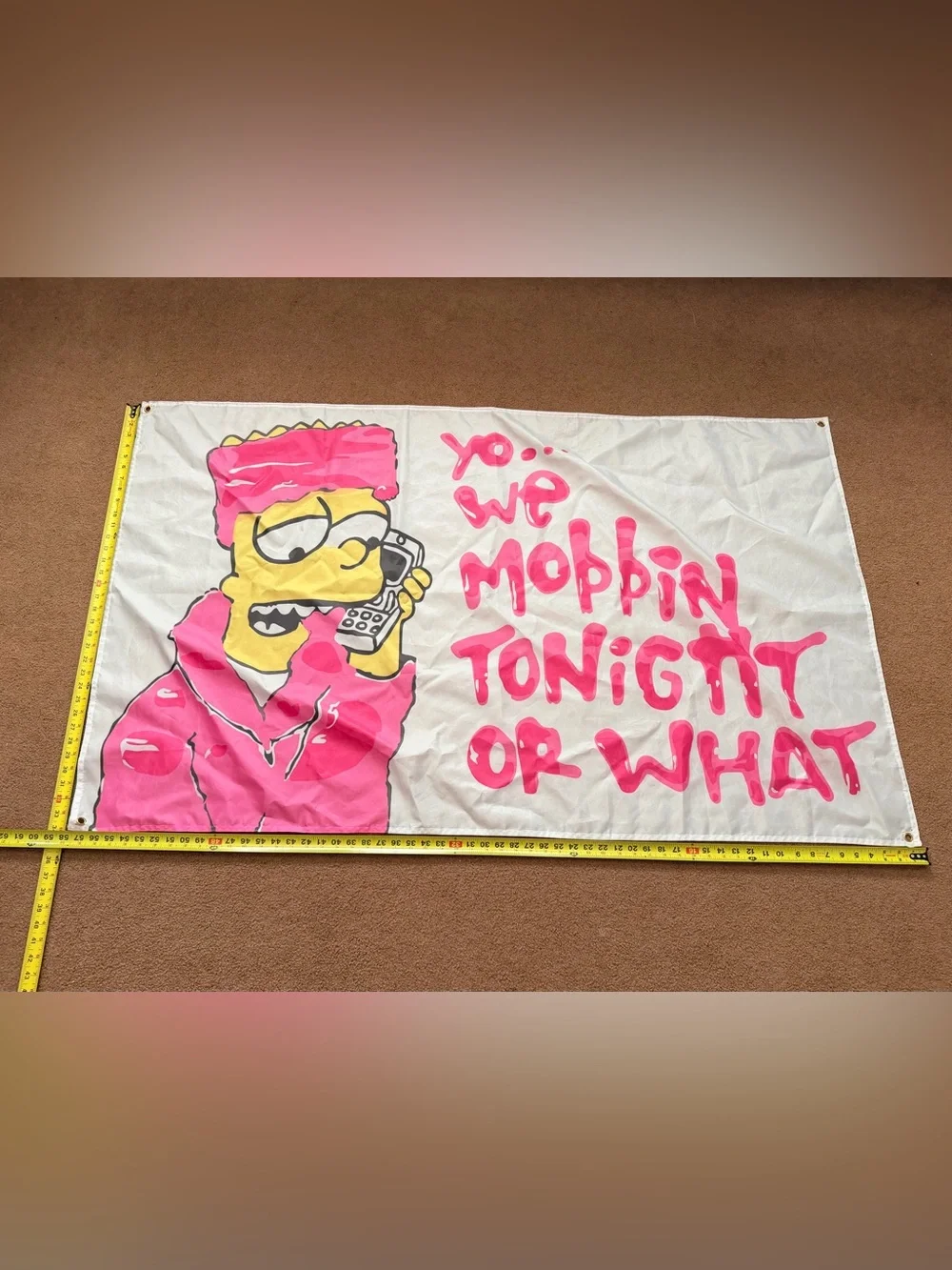 “Virginity Rocks”Danny Duncan Flag/Banner 5’x3’ Light Blue w/ O Rings on Corners